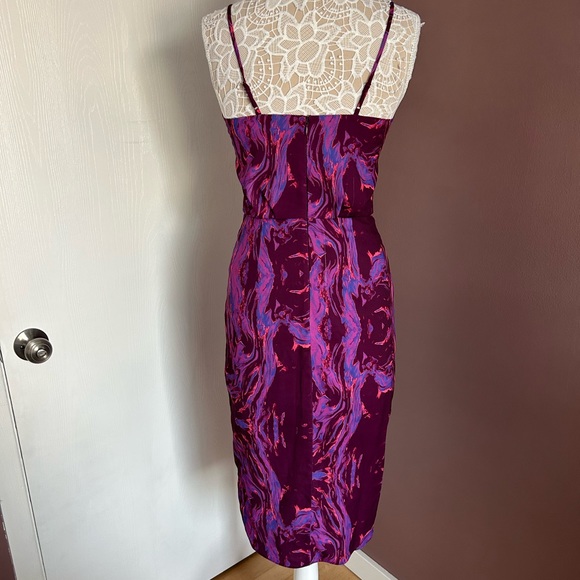 CHELSEA28 Purple Sleveless Faux Wrap Dress - Picture 7 of 8